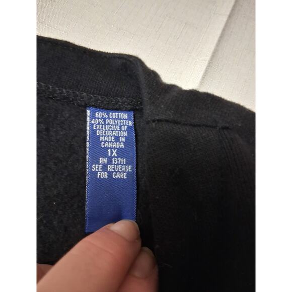 Karen Scott 1x Black Christmas Embroidered Embellished Tree Buttons Cardigan - Picture 7 of 12